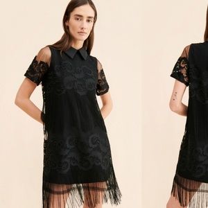 NWT Maeve Fringe Shift Mini Dress in XS